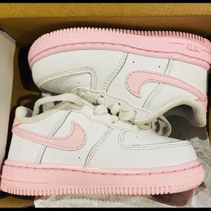 RARE Nike Force 1 White / Pink Foam Toddler 7C